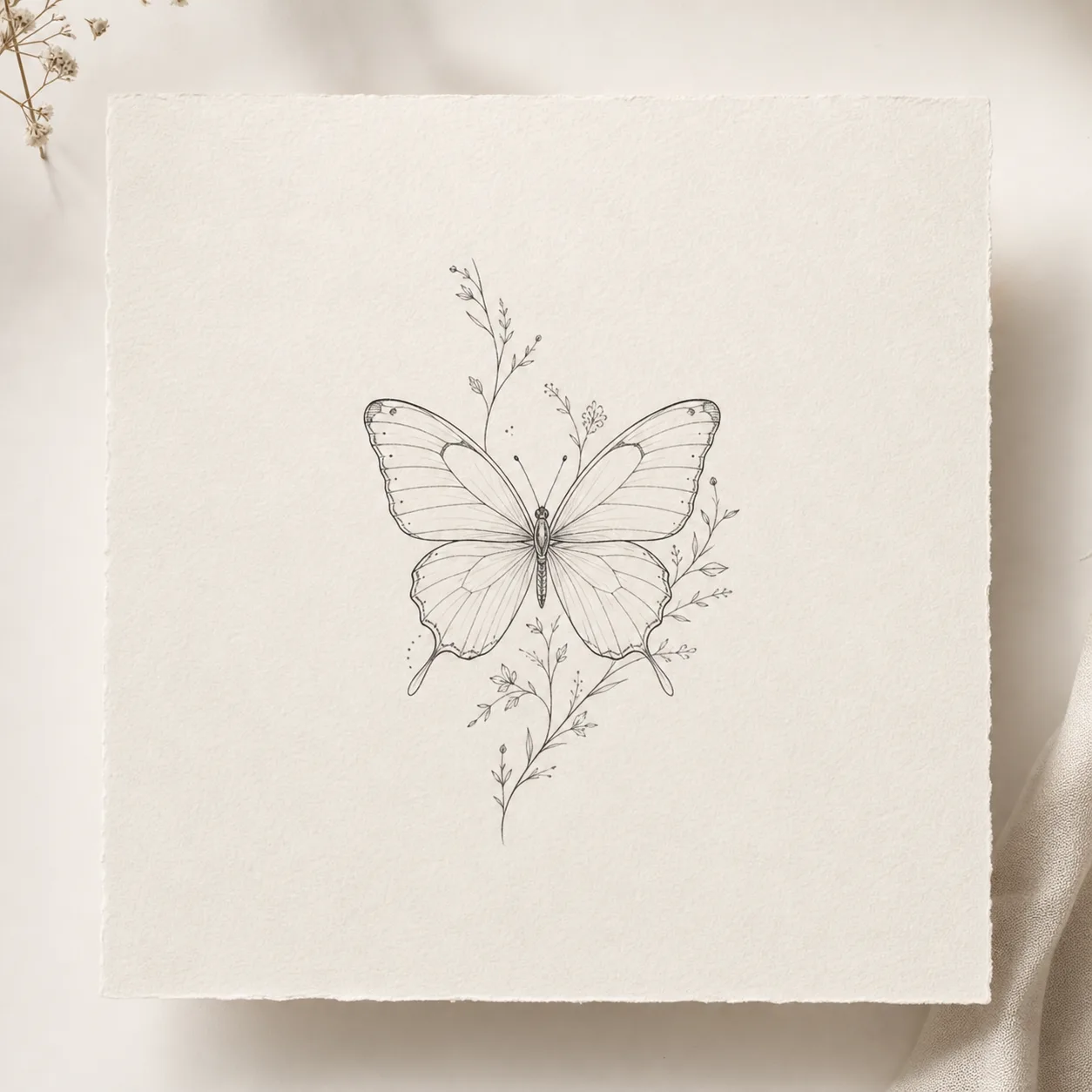 Butterflies and tiny animals Fine Line