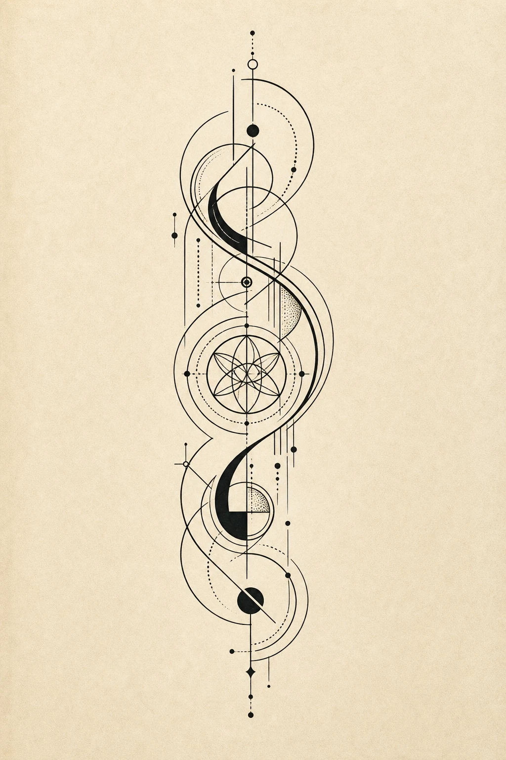 Abstract body-flow geometry Geometric